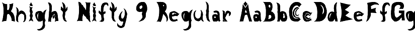 Knight Nifty 9 Regular font