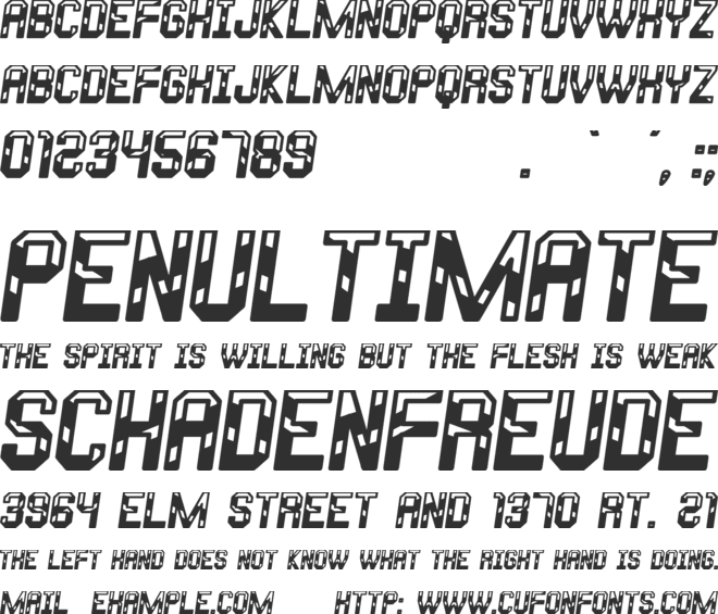 Metalo Of South St font preview