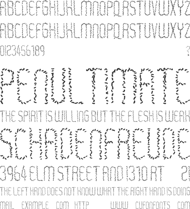Rastaerize font preview