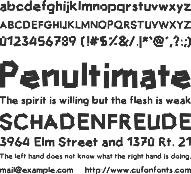 hammerandnails font preview