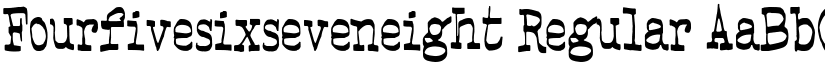 Fourfivesixseveneight font download