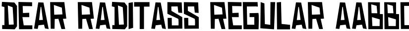 DEAR RADITASS Regular font