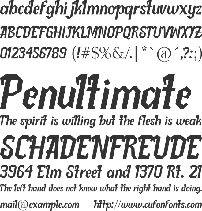 Pletakrutuk font preview