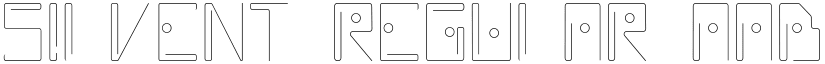 Silvent Regular font