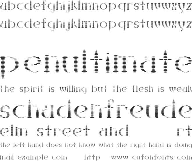 Kanizsa font preview