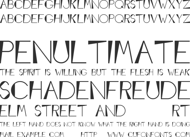 Cone Wedge font preview