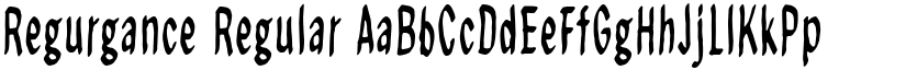 Regurgance Regular font