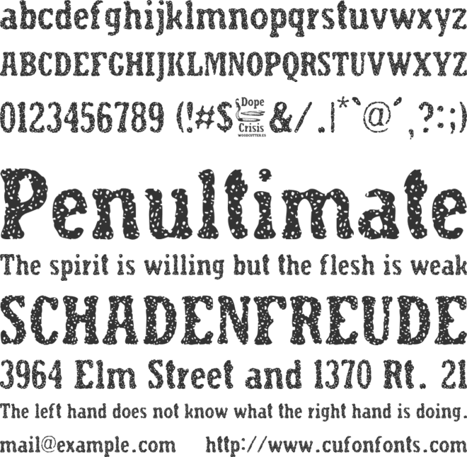 Dope Crisis font preview