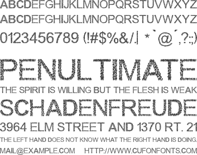 WalkingCrowd font preview