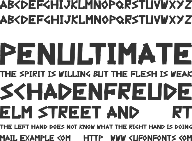 The Day Is My Enemy font preview