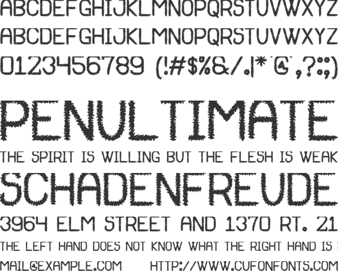 Viexa Barbuda St font preview