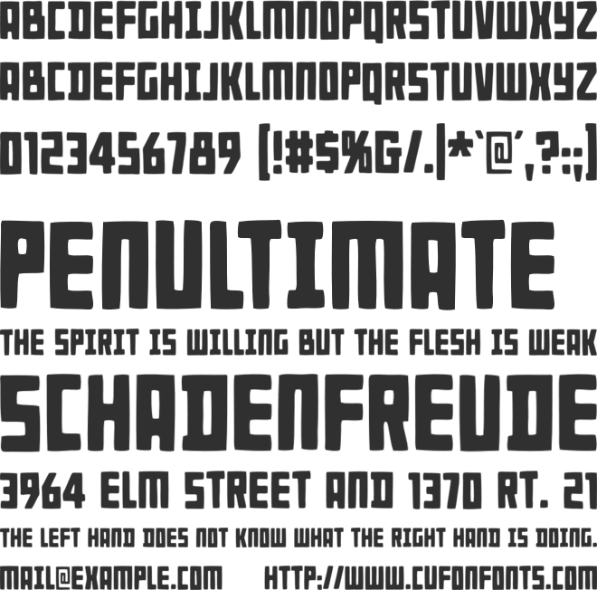 Rugsnatcher DEMO font preview