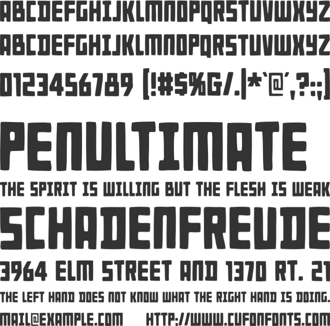 Rugsnatcher DEMO font preview