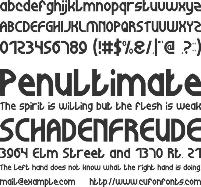 WIJAYA FRESH font preview