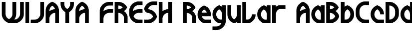 WIJAYA FRESH Regular font
