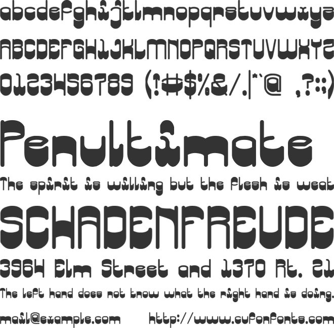 Singing Bird font preview