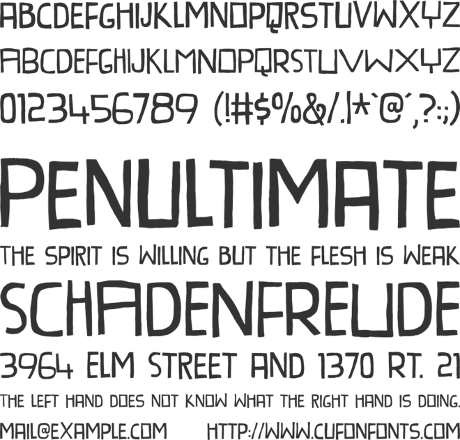 Provokateur DEMO font preview
