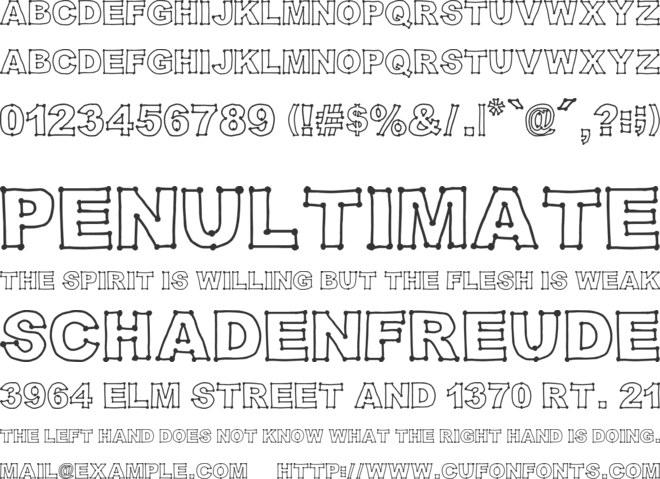 Original 301 font preview