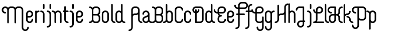 Merijntje Bold font