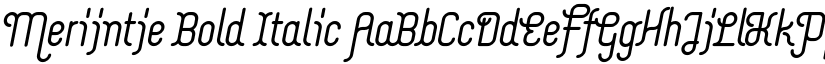 Merijntje Bold Italic font