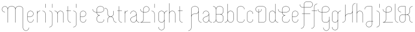 Merijntje ExtraLight font
