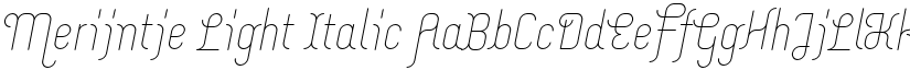 Merijntje Light Italic font