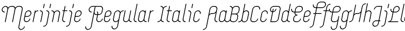 Merijntje Regular Italic font