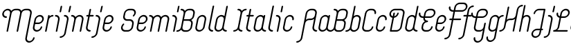 Merijntje SemiBold Italic font