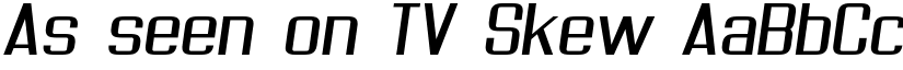 As seen on TV Skew font