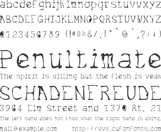 Internet font preview