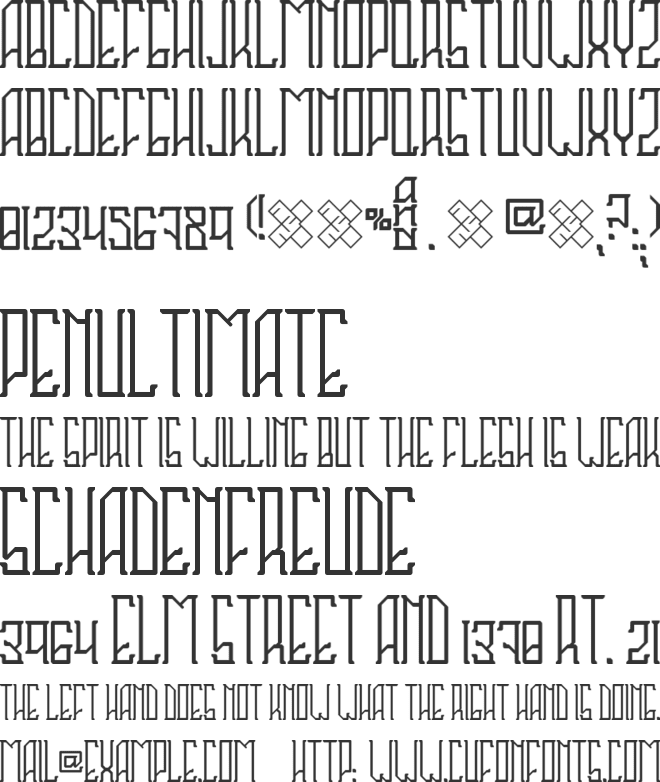 Sahaquiel font preview