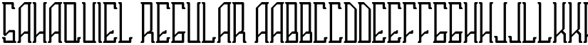 Sahaquiel Regular font