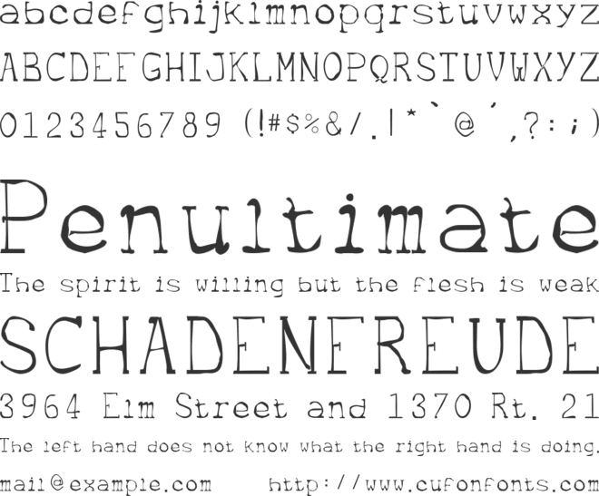 Metrique font preview