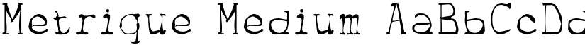 Metrique Medium font
