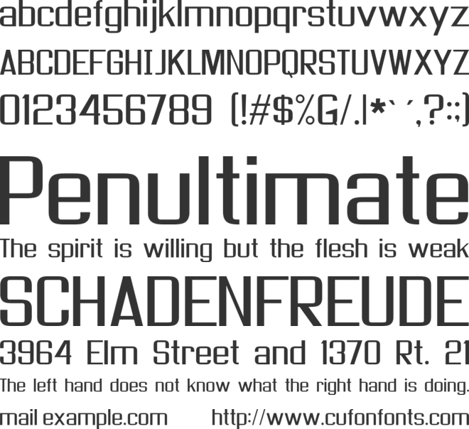 As seen on TV font preview