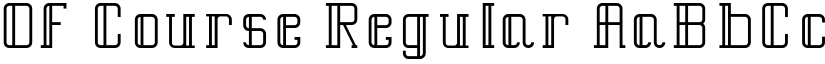 Of Course Regular font
