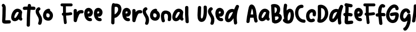 Latso Free Personal Used font
