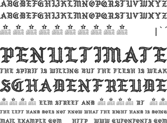 CITYCREW PERSONAL USE font preview