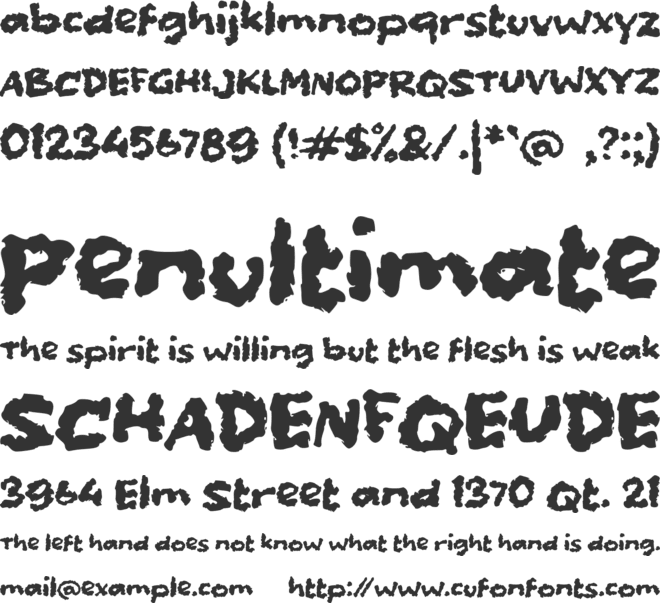 d Debu font preview