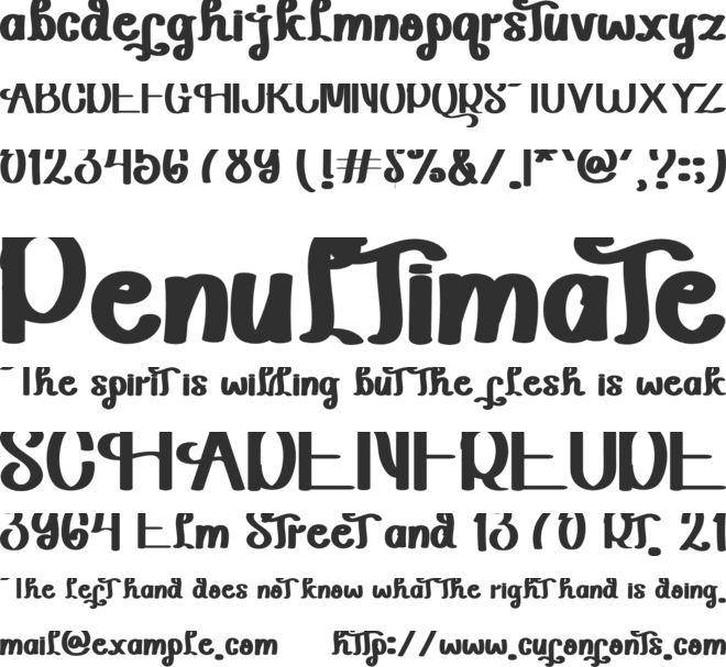 Hanetty font preview
