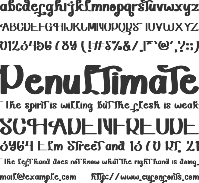 Hanetty font preview