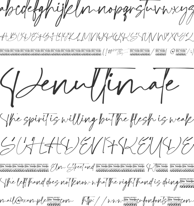 Writable Story Personal Use font preview