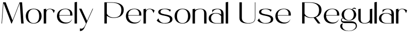 Morely Personal Use Regular font