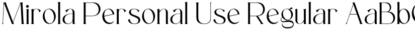 Mirola Personal Use Regular font