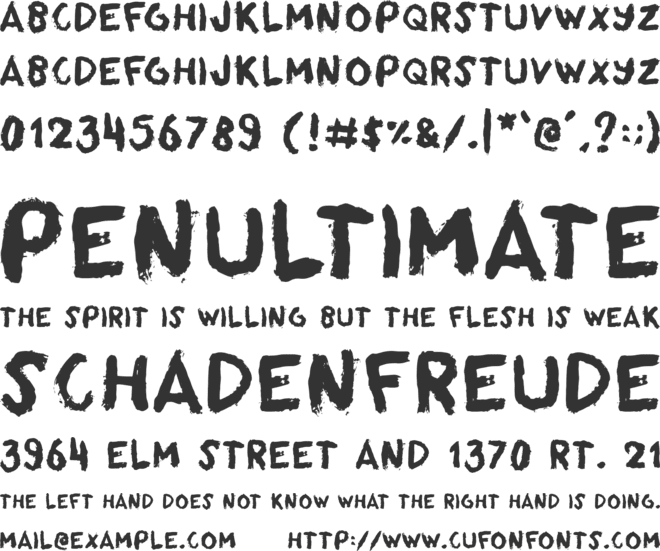 Pinzelan font preview