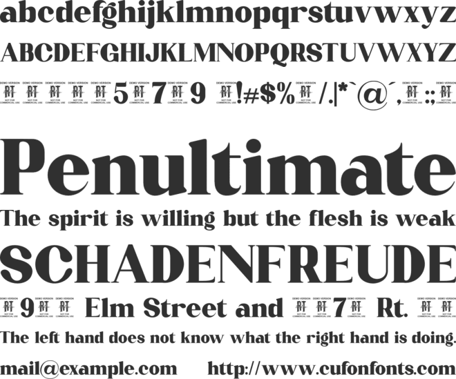 Karlout font preview