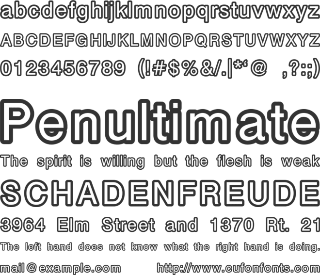 Carbono PW font preview