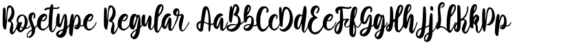 Rosetype Regular font