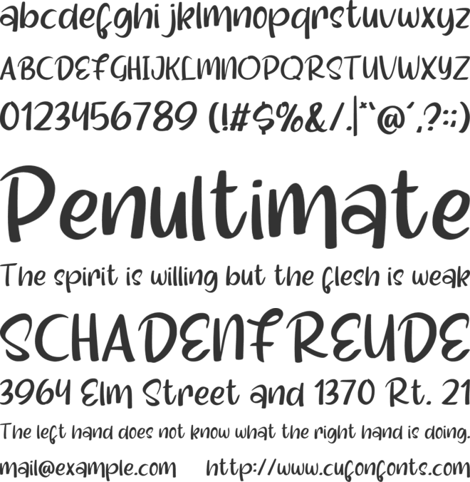 Shellina font preview