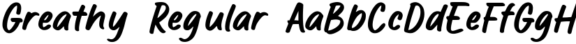 Greathy Regular font
